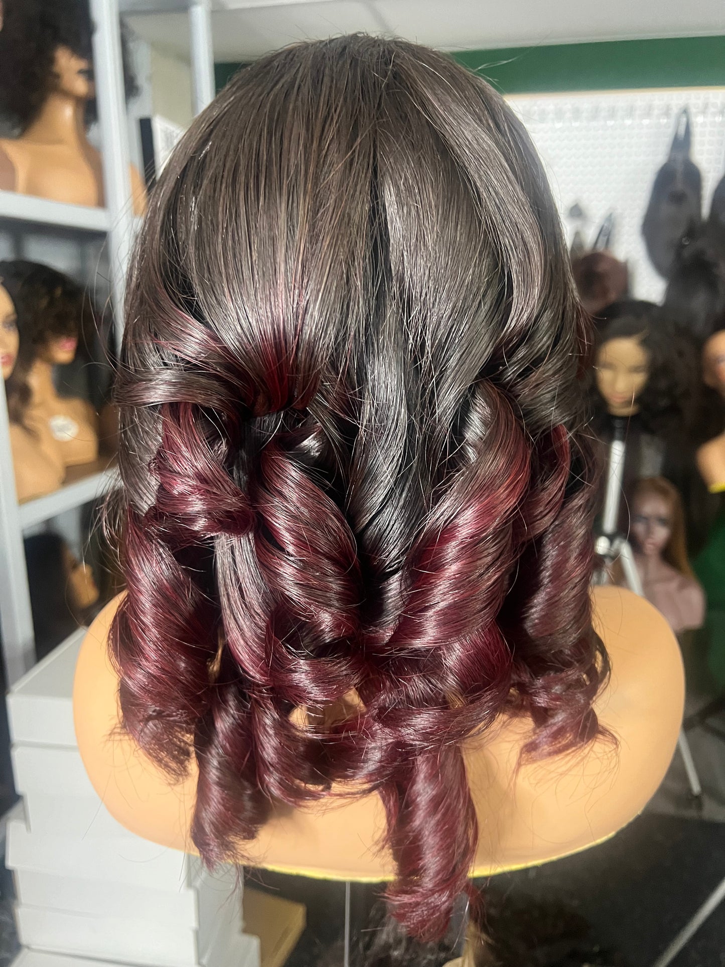 12” Burgundy Ombre